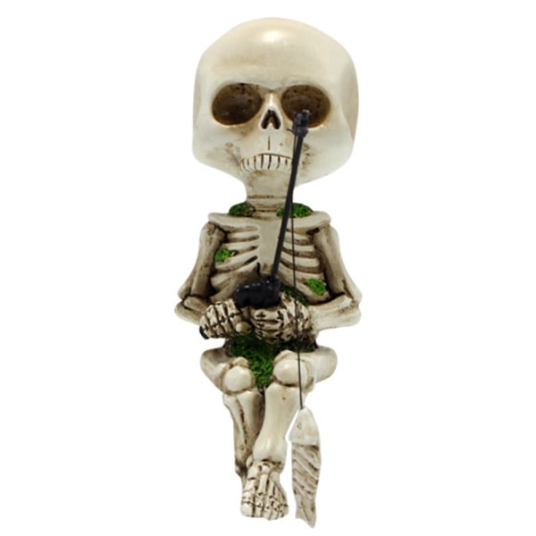 Skull Ornament Scenery Doll Mini Skull Skelett Trädgårdsdekor
