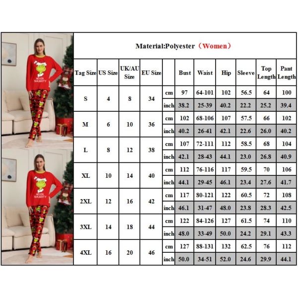 Familj Jul Pjs Matchande Set Semester X-mas Sovkläder Set Mom S