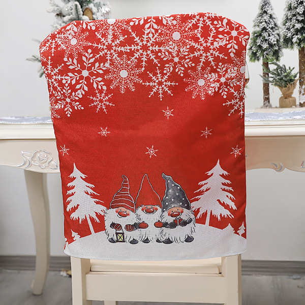 Jultryck stolsöverdrag Jul matstolsöverdrag Red