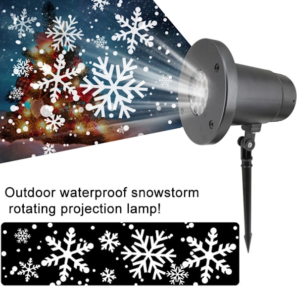 Jul landskapsprojektor snöflinga utomhus LED-lampor 14*29cm