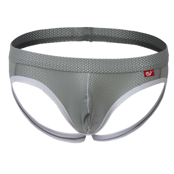 Hem Stora pouchtrosor för män underkläder Sexiga låga buktrosor Gray L