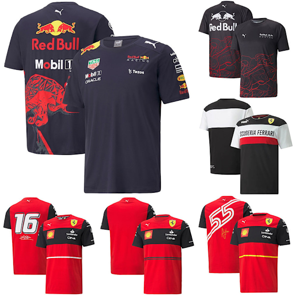 Oracle Red Bull Racing Officiell Team T-shirt med Korta Ärmar för Män 2024 B XL