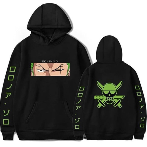 Anime OnePiece Zoro Winter Hoodie Midouzi Casual Höst Långärmad Pullover Top XL