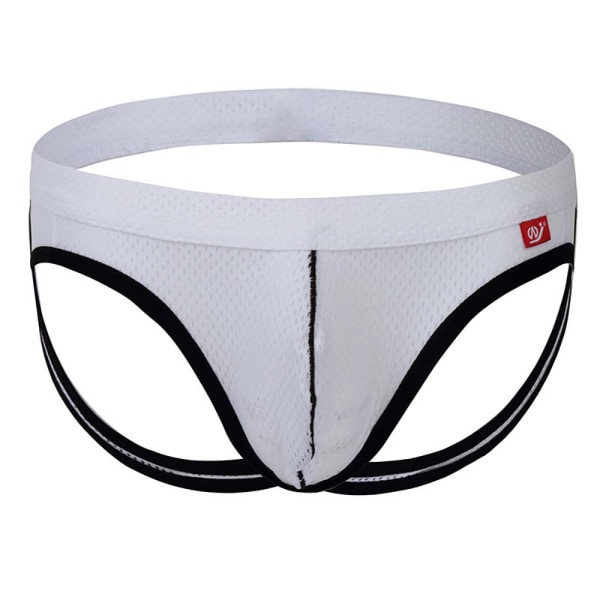 Hem Stora pouchtrosor för män underkläder Sexiga låga buktrosor White XL