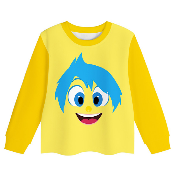 2024 Inside Out 2 Pyjamas Set Barn Pyjamas Tryckta Pyjamas Långärmad T-shirt Topp Och Byxor Sovkläder Loungewear Pjs Fans Gåvor 130cm
