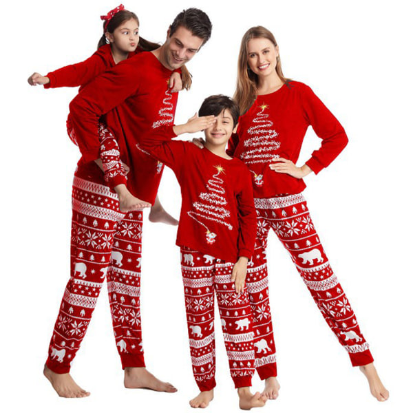 Långärmad pyjamas med julmotiv för en mysig atmosfär dad 2XL