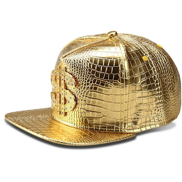 Hip Hop-keps med justerbar snapback-keps med dollartecken för män och kvinnor gold