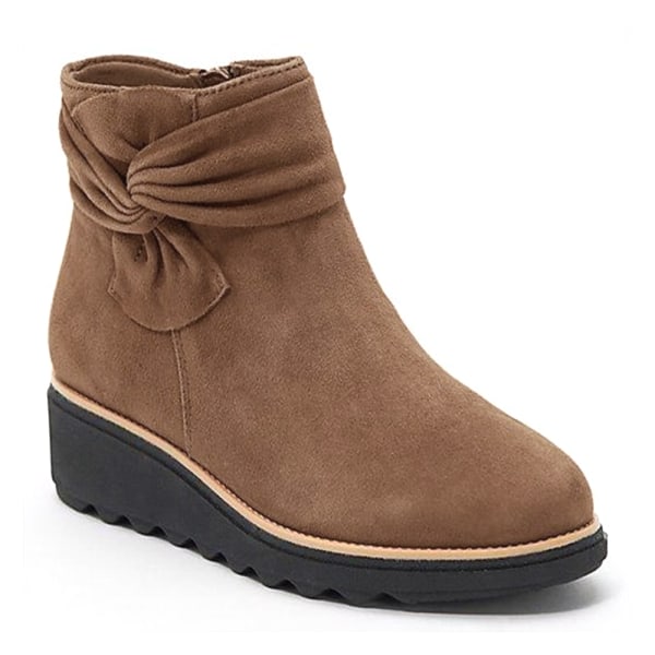 Kvinnor Vinter Bowknot Bred Snö Ankel Boots Varma bekväma skor Khaki 41