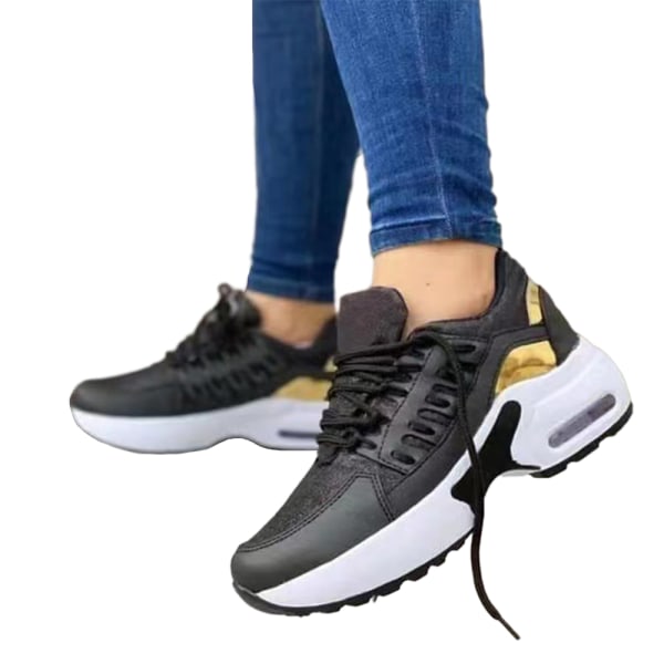 Kvinnor Tränare Fitness Löp Sneakers Walking Skor black 41