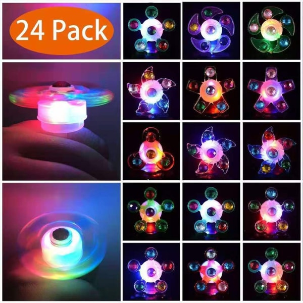 24-pack LED Light Up Spinner Armband Fidget Toy For Kids Presenter
