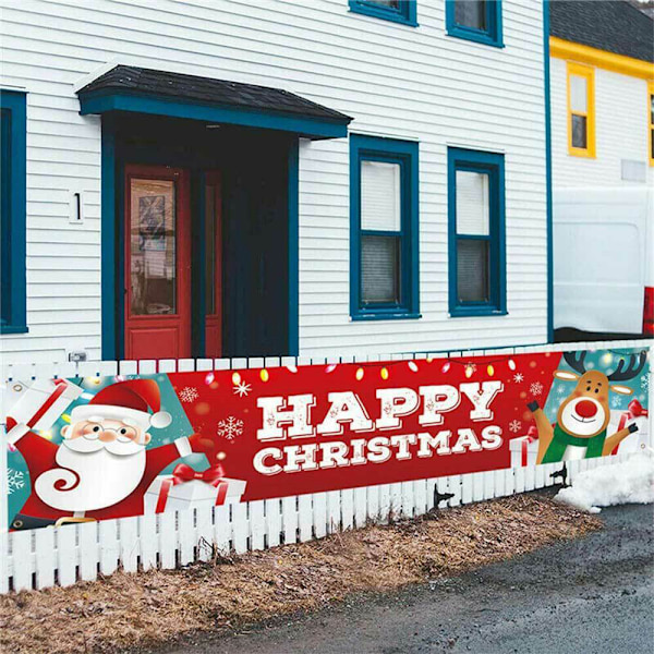 Hem utomhusbanderoll vimplar God Jul festlig festdekoration B