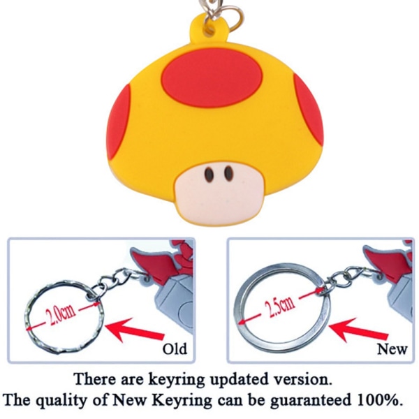 19 ST Super Mario Inspirerade Nyckelringar Nyckelring Tecknat tema Festtillbehör Barngåva