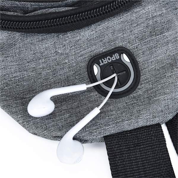 Män Bröstväska Pack Casual Dubbellager Dragkedja Shoulder Sling Ryggsäck Cross Body Väskor Gray
