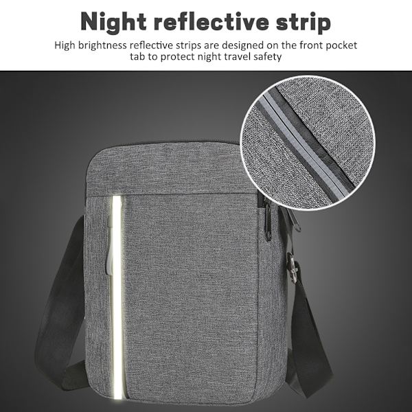 Herr Messenger Bag Pack Utility Reseväska Arbetsaxel Väska Cross Body Väskor Gray