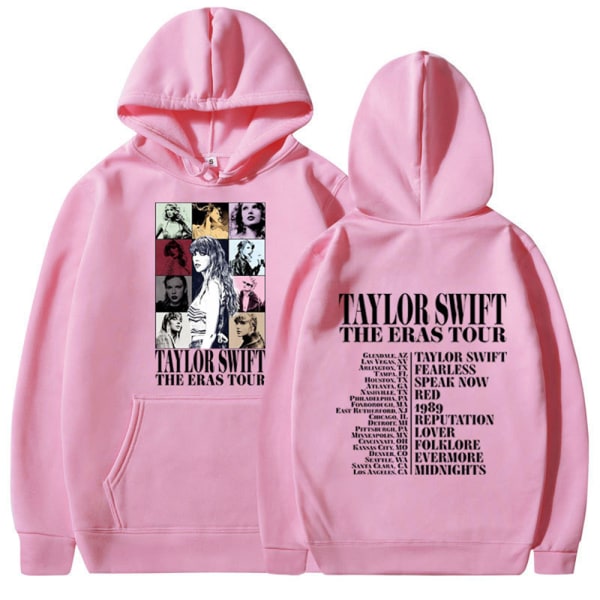 Dam Taylor The Eras Tour Hoodies Sweatshirt Långärmad pink L