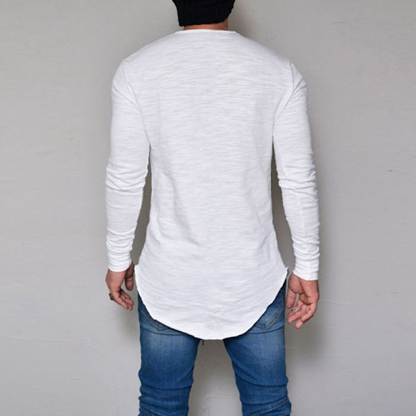 Ny herr långärmad pullover T-shirt grey S