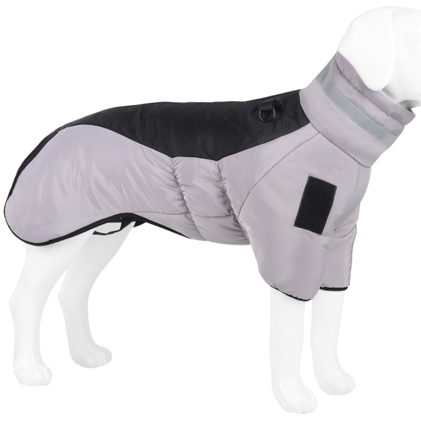 Kläder för husdjurshundar, väst, utomhus, vinter, vadderad jacka, kläder dark gray 3XL