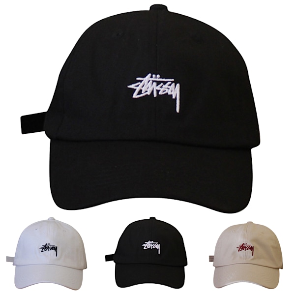 Stussy Baseball Cap Snapback Fashion Herr Dam Broderad Sol Visor Hat Sport White