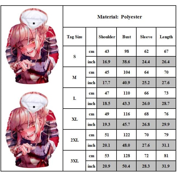 My Hero Academia Anime Manga Animation Hoodie Izuku Midoriya 3D Print Sweatshirt S
