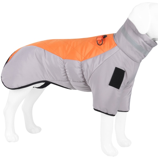 Kläder för husdjurshundar, väst, utomhus, vinter, vadderad jacka, kläder Grey orange 3XL