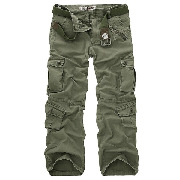 Spring Autumn Army Tactical Pants med multi fickor grey 36