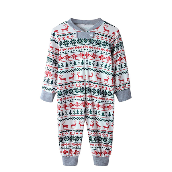 Förälder-barn långärmade bodies pyjamas jul fest child 4T