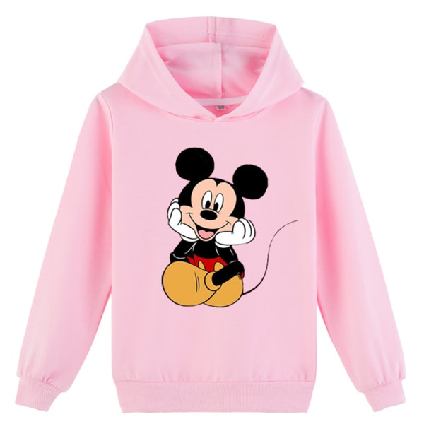 Kids Mickey Hoodies Casual Jumper Cosplay Cartoon Sweatshirt pink 130cm