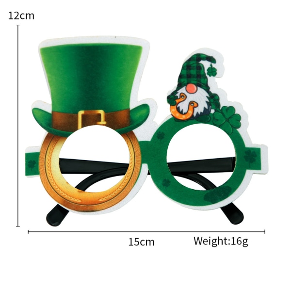 St Patricks Day Eyewear Irländsk Fancy Costume Party Roligt Glas D
