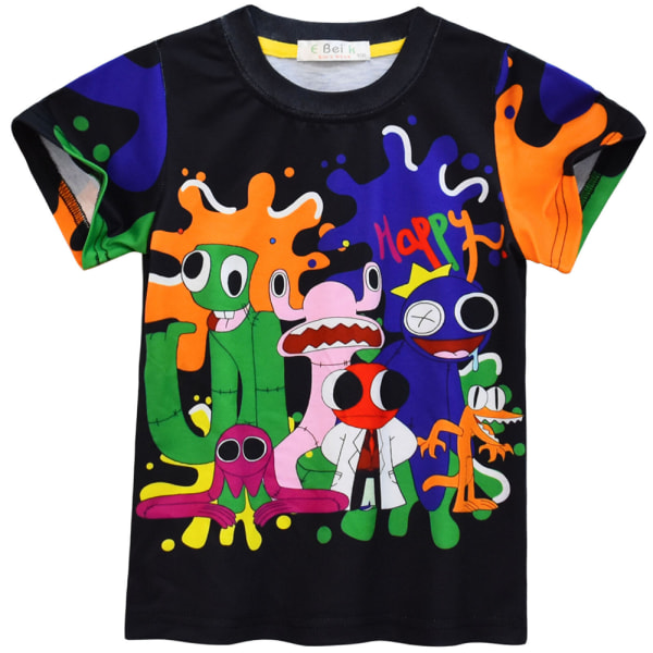 Kids Rainbow Friends Printed T-shirt Casual blustoppar D
