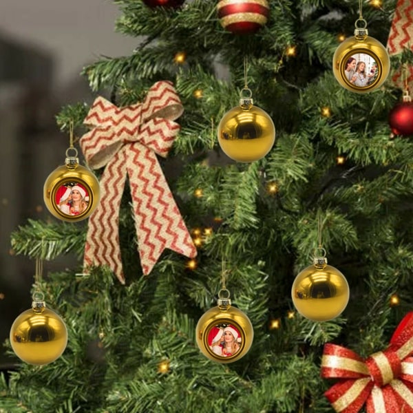 5 st julgransprydnader för transfertryck DIY-gåvor golden 5pcs