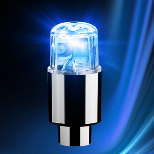 8 LED-hjul Däck Däckventil Kåpor Neonljuslampa Flerfärgad Cykel blue