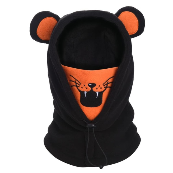 Balakrafa-hatt för barn Skidmask Lämplig för pojkar/flickor, Tvättbar Vinterhatt i ull Vindtät i kallt väder Tiger
