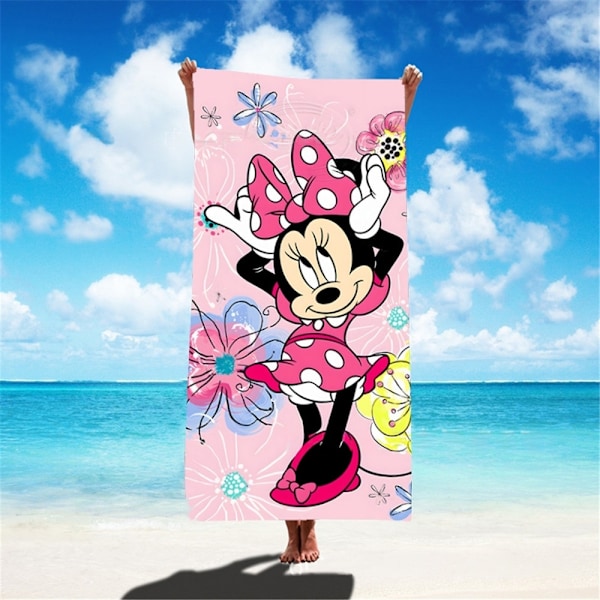 Mickey Mouse Minnie badlakan mikrofiber resehandduk strandhandduk snabb torkning 75cmx150cm C 75*150CM