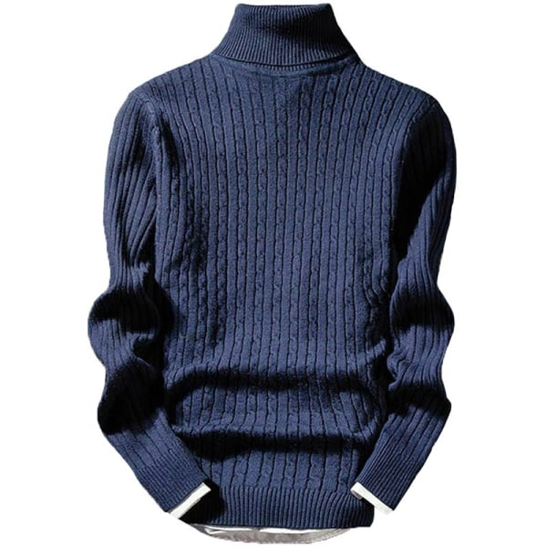 Retro Style Trendig Herr Mode Stickad Pullover navy blue XL