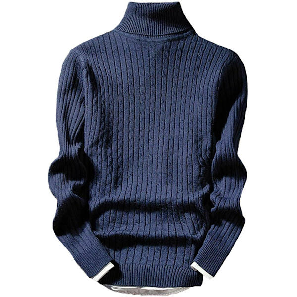 Retro Style Trendig Herr Mode Stickad Pullover wine red M