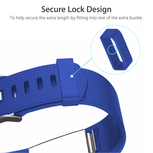 Fitbit Charge2 Smart Armband TPU Diamond Check Silikonrem Deep blue Large