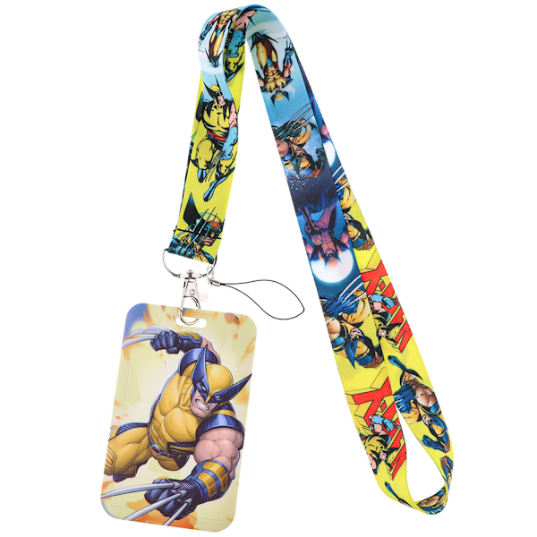 Marvel Superhjälte Lanyard Hängande Rep Arbets Skola ID-kortshållare Fans Halsband A