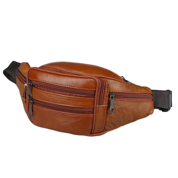 Herr Fanny Pack Midjeväska Plånbok Mode Crossbody Sling yellow-brown