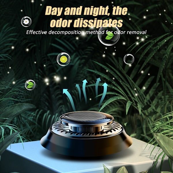 Solar Car Air Freshener Rotation Aromaterapi Bil Fordon Parfym Aroma Diffuser Cologne
