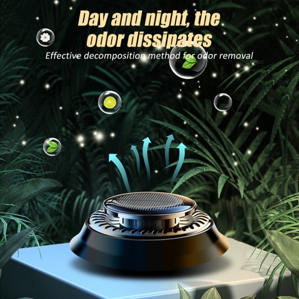 Solar Car Air Freshener Rotation Aromaterapi Bil Fordon Parfym Aroma Diffuser Ocean