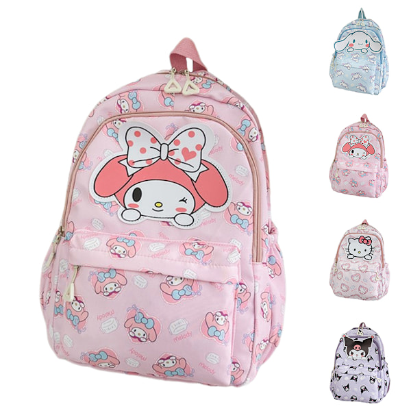 Sanrio Kuromi Cinnamoroll Ryggsäck Barn Student Skola Bookbag Resväska Axelväska Kuromi