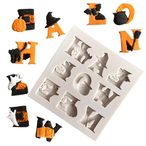 Halloween spöke alfabetet bokstaven mould chokladkaka