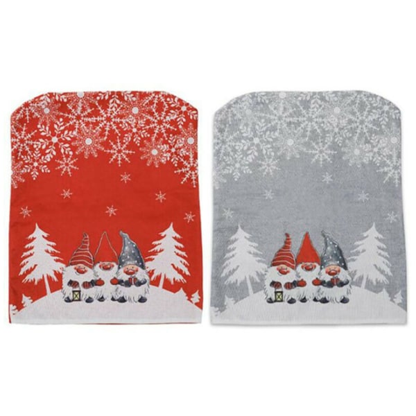 Jultryck stolsöverdrag Jul matstolsöverdrag Red