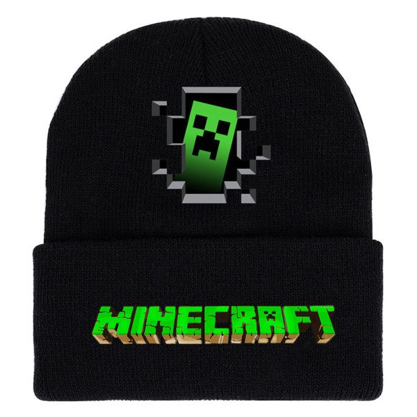 Minecraft stickad mössa för pojkar flicka julklapp B