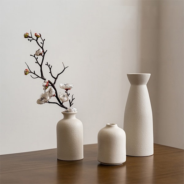 3 st/set Keramisk vas Dekorativ torkad blombehållare, Boho blomväxtbehållare, Hantverksornament, Heminredning, för hem, kontor, present till bröllop