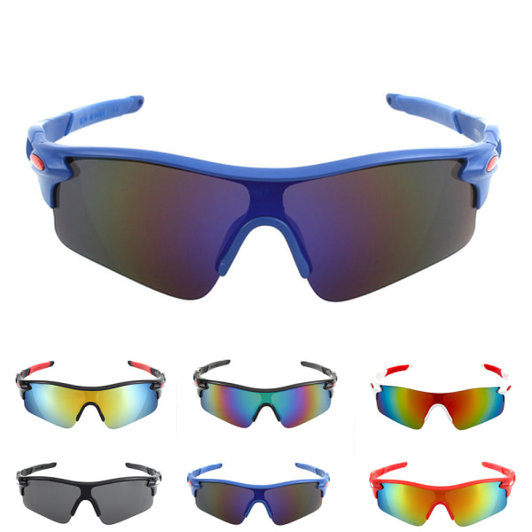 Cycling Polarized Sports Solglasögon Glasögon för män kvinnor Blue Frame Blue Mercury