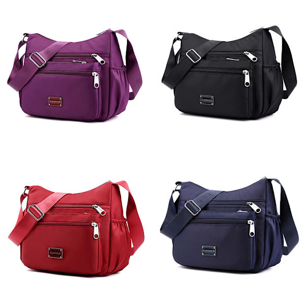 Damväska Messenger Bag Pack Resväska Casual Axelväska Slunga Ryggsäck Cross Body Väskor Red