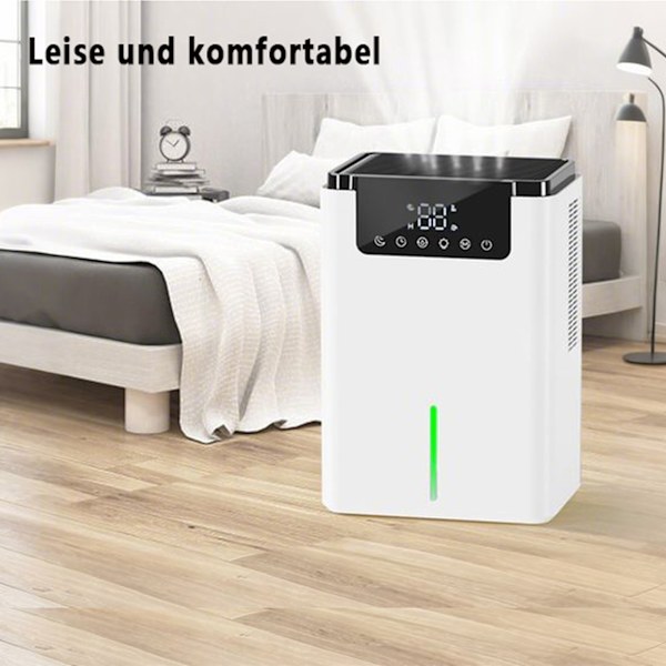 Luftavfuktare, 60W Intelligent Elektrisk Avfuktare, Med Avfrostnings- & Sovlägesfunktion, För Sovrum, Källare, Barnrum och Andra Rum
