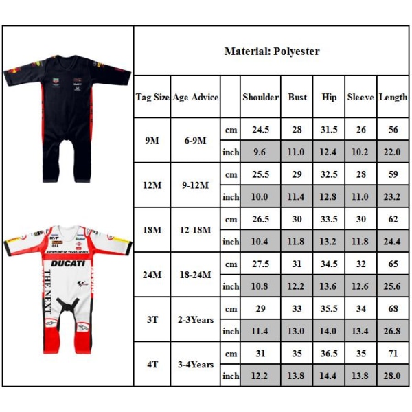 2023 F1 Ny Säsong Sport Baby Jumpsuit Nyfödd Baby Pojkar Jumpsuit Romper Långärmad Höst Vår Kläder B 12M