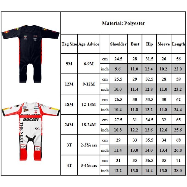 Kids Babyborn Infant F1 Racing Team Racer Babygrow Jumpsuit Bodysuit Outfit C 4T